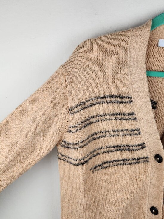 Closed Alpaca Wool Oversized Chunky Knit Striped Cardigan Sweater XS - Picture 5 of 14